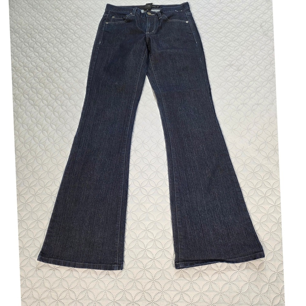 Calvin Klein Jeans Womens 26/2 Dark Wash Flare Leg Indigo Denim Stretch Pants